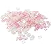 diyhub 250Pcs 3D Flatback Resin Beads Pink White Resin Flower ABS Rose Embellishments Charms Beads for DIY Crafts