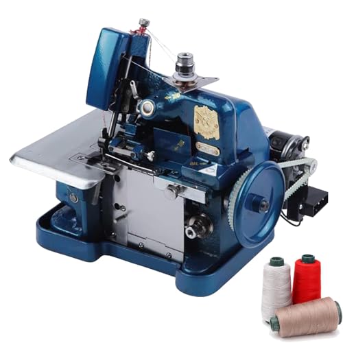 DUXMM Máquina de Coser overlock Manual para remallar Cuero, con Puntada Ajustable y 3000 Puntadas por Minuto, con Capacidad para 3 Puntadas, Ideal para Telas Resistentes. Blue DUXMM Máquina de Coser overlock Manual para remallar Cuero, con Puntada Ajustable y 3000 Puntadas por Minuto, con Capacidad para 3 Puntadas, Ideal para Telas Resistentes. Blue