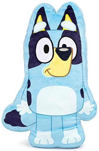 bluey shaped decorative pillow - kids super soft throw plush pillow - measures 17 inches (official bluey product)