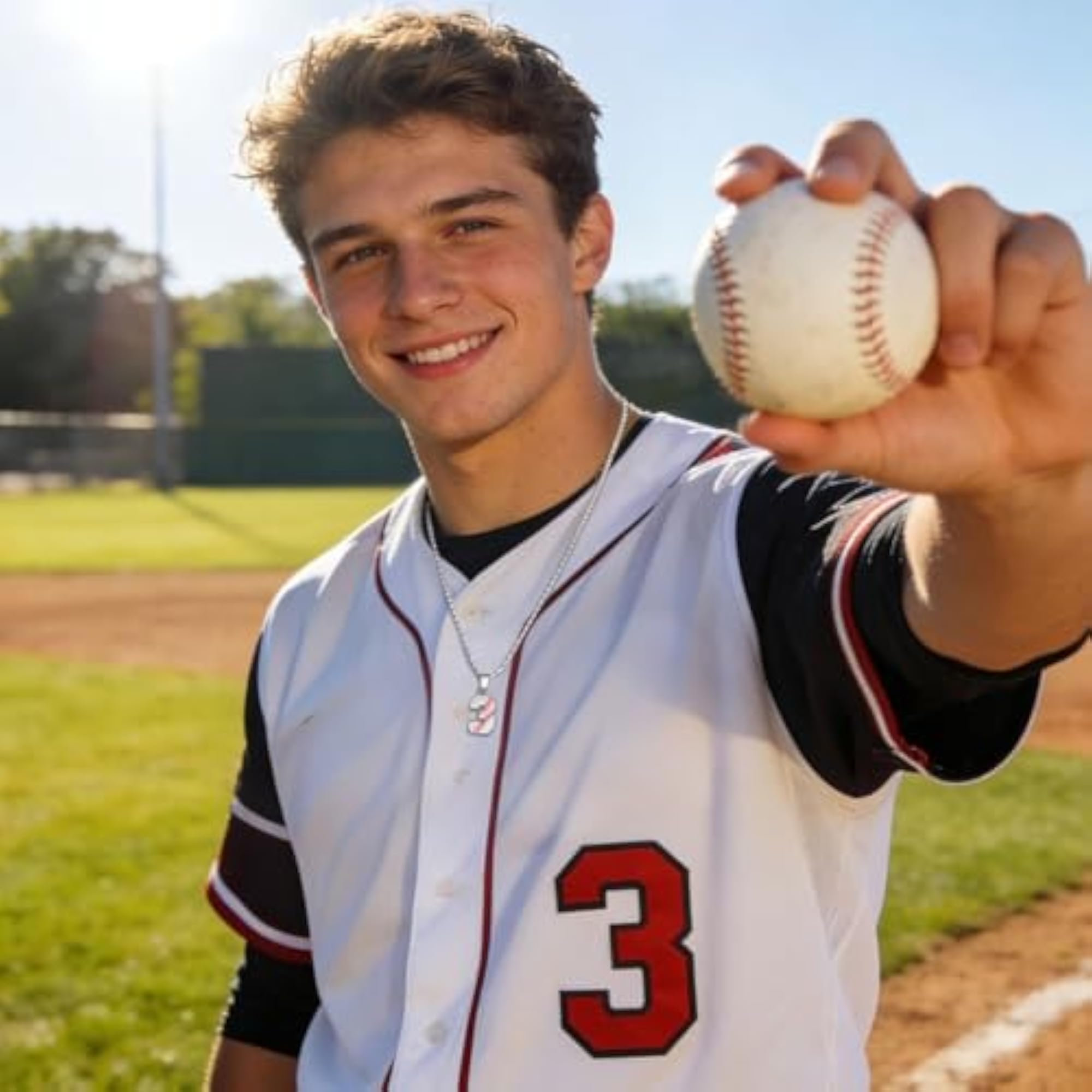 Inspiration Baseball Jersey Number Pendant Necklace