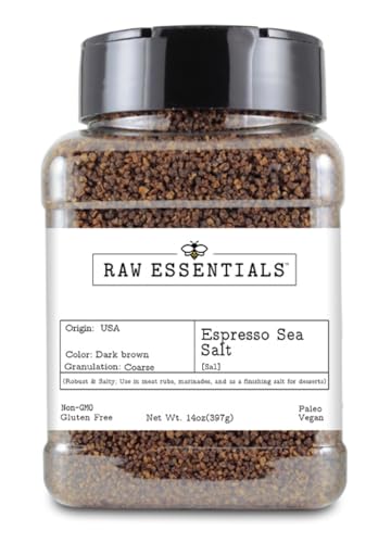 Raw Essentials Espresso Sea Salt, 14 Ounce Bottle