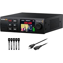 Blackmagic Design Streaming Encoder 4K 4K Ultra HD Live Streaming via SRT & RTMP, SDI Input, Ethernet + Mobile, Includes 6ft Power Cord BDLKWEB/D/SED4K
