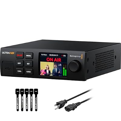Blackmagic Design Streaming Encoder 4K – 4K Ultra HD Live Streaming via SRT & RTMP, SDI Input, Ethernet + Mobile, Includes 6ft Power Cord (BDLKWEB/D/SED4K)