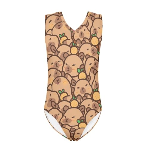 Image of INSTANTARTS Gymnastics Leotards Girl Dinosaur Dancewear Activewear Quick Dry