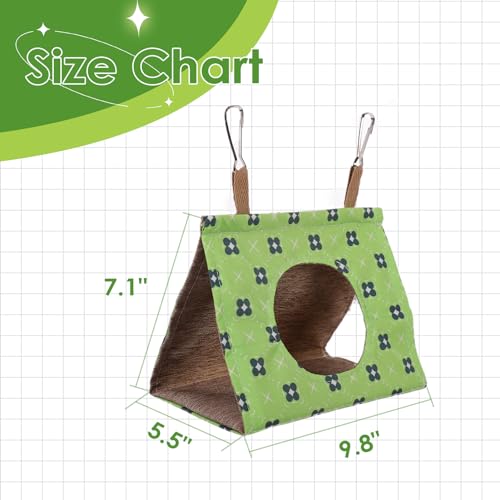 Image of KAMA BRIDAL Bird Nest Hanging Hammock Summer House Cage Tent for Small Pets Parrot Parakeet Myna Pigeon Parakeet Lovebird Nest Perch Stand Swing