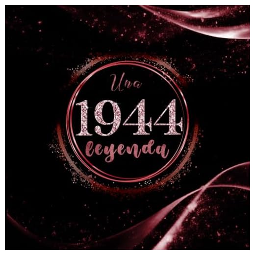 Libro de visitas para 80 cumpleaños. La leyenda de 1944.: 120 páginas/ 21 cm x 21 cm / Para mensajes y fotos.