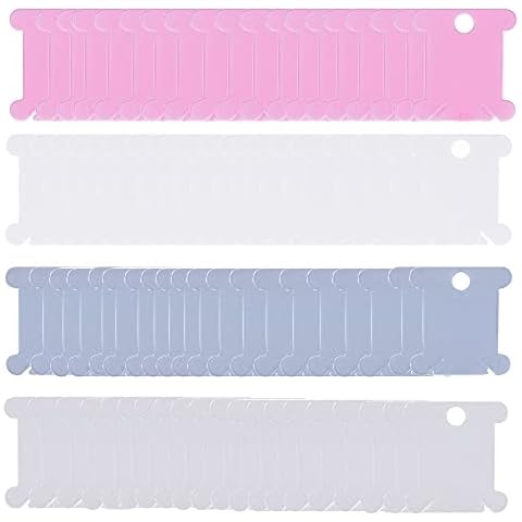 LIFULANDIAN 80 Pcs Thread Organizer, Embroidery Floss Bobbins,Embroidery Thread Organizer Plastic Embroidery Thread Cards Stitch Thread Plastic bobbins (4 Colors) Cover