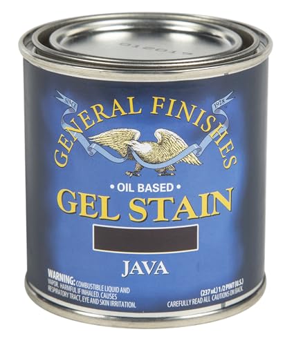 General Finishes Oil Base Gel Stain, 1/2 Pint, Java
