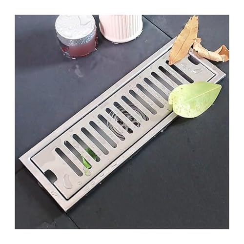 Drain de douche linéaire rectangulaire avec drainage latéral de même couche pour sol de salle de bain
