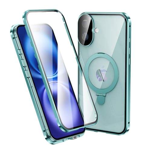 iPhone 16 Plus p P[X MagSafeΉ CX[dΉ SʃJo[ Ot X^h@\ ̌^Yی bN ʃP[X}Olbg KX ACtH16Plus Jo[ NA P[XCO[