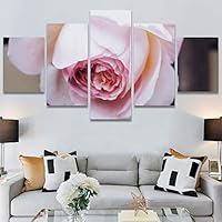 SIGNWIN 5 Panel Canvas Wall Art Pink Fields for Home Decorations Ready to Hang - 60