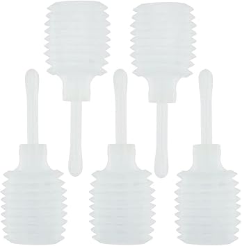 5-Piece Disposable Enema Kit Single-Use Douche and Enema System with Accordion Bottle Easy-to-Use Travel Enema Kit for Internal Cleansing