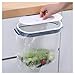 Set of 2 Trash Bag Holder Rack, Hanging Organizer Garbage Bag Holder, With Removable Lid - Multi for Kitchen Cabinet Door Storage Cupboard, Kitchen Towel Rails Rack, Blue & Pink