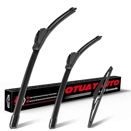 OTUAYAUTO Premium Windshield Wiper Blades - Replacement for Kia Rio 2013-2017 - Precision Fit, All-Weather Performance, Front and Rear Wiper Blades, J/U Hook - 26