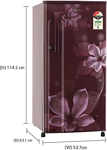 Image of LG 188 L 3 Star Inverter Direct-Cool Single Door Refrigerator (B191KSOW, Scarlet Orchid)