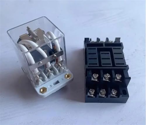 Relais intermédiaire JQX-38F 3Z 40A avec base 11 broches tension AC220V