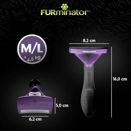 Miniatura 4 de Furminator Deshedding Tool M-L, Cepillo Para Gatos Medianos Y Grandes De Pelo Corto Para Eliminar El Subpelo, Embalaje Reciclable