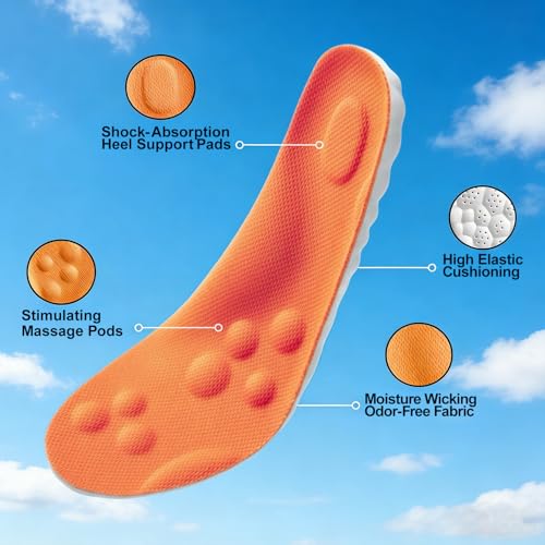 Image of 4D Cloud Steppers Insoles for Men and Women, Work Boot Cushioning Inserts
