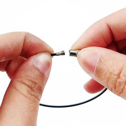 Image of ROYHOO 50PCS Black Stainless Steel Wire Keychains Cable, Key Rings, Heavy Duty Luggage Tags Loops Tag Keepers 1.5mm Twist Barrel (Cable Length: 5.9 inches) (Pack of 2)