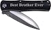 Best Brother Ever Folding Pocket Knife - Great Gift for Birthday, or Christmas Gift for a brother (Black Handle)