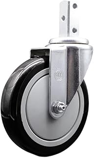 Swivel Square Stem Caster w/5â€ x 1.25â€ Black Non-Marking Polyurethane Wheel â€“ 3/4â€ x 2â€ Square Stem with (3) 17/64â€ Diameter Mounting Holes â€“ 350 lbs. Capacity/Caster â€“ Service Caster Brand