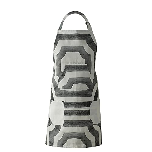 Image of HPD Half Price Drapes Aprons for Men Women with Large Pockets Adjustable Unisex PRTW-D23A-AP Mecca Printed Cotton, 27 X 34 Inch, Mecca Steel