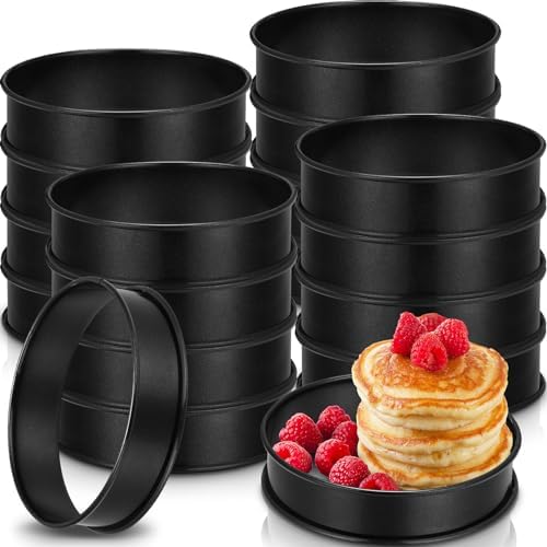 Amazon.com: SiliFine 16 Pcs Crumpet Rings Nonstick 4 Inch Stainless ...