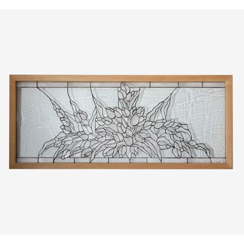 創作ステンドグラス工房 ビッグハウス ステンドグラス「チューリップ ブーケ パネル(カラーレス)」