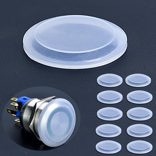 10Pcs Metal Push Button Switch Cover Soft Silicone 22mm...