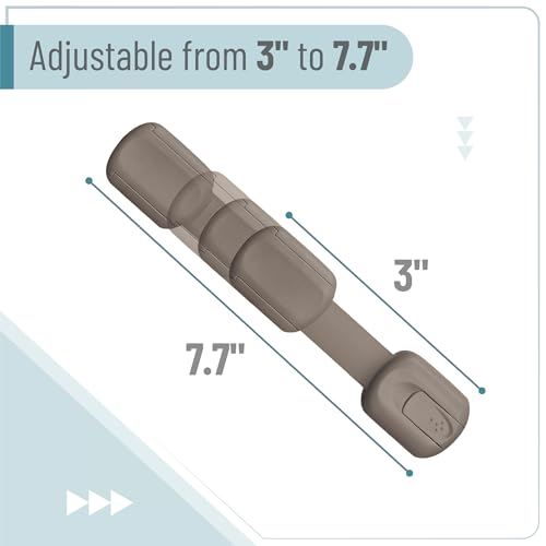 Image of Bates- Child Safety Strap Locks, 6 Pack, Warm Gray, Baby Cabinet Locks with Adjustable Strap Length