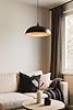TEKHOME Lampadario a sospensione stile contemporaneo in metallo pendente a cupola attacco E27 luce tavolo cucina di colore nero o bianco Ø35 cm (NERO) B90-N #1