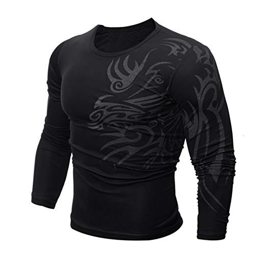 MISYAA Tank Tops for Men, Dragon Wrinkle Print Shirt Sport Tight Tank Top Daily Polo Shirt Gifts Only Left Mens Tops Black
