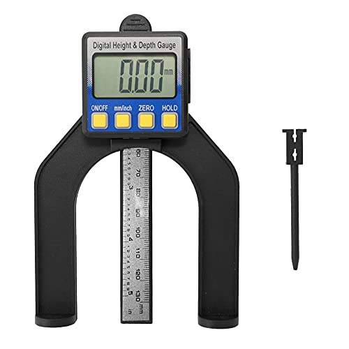 Tiefenmesser 0-85mm Hochgenaue LCD-Digitalanzeige Schiebesattel Messschieber Lineal Höhen- und Tiefenmesser