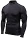 TM-T32-BB_X-Large Tesla Men's Thermal Coldgear Compression Baselayer Mock Long Sleeve T Shirts T32