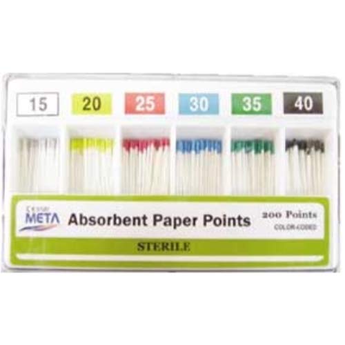 Dental Endo Endodontic Absorbent Paper Points Meta Size 15-40 Color Coded #TOP4