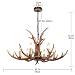 ADFD Antlers vintage Style resina 6 candelabros de luz,comedor lámparas de cuerno...