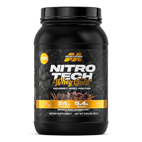MuscleTech | Nitro-Tech | Whey Gold | Whey Isolate & Peptide | Without Gluten & Rapid Absorption | Lean Muscle and Rapid Recovery | Chocolate | 907 grams | 27 Servings