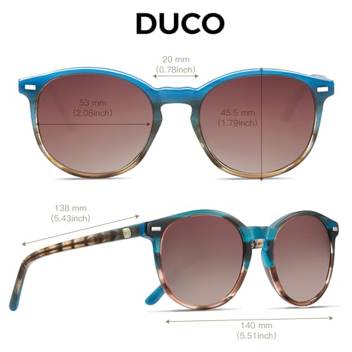 Duco DC1230 Retro Round Uv400 Polarized Sunglasses thumb #2