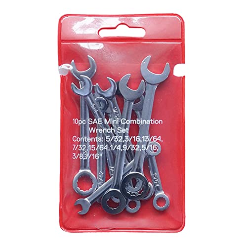 WNXGNHO Juego de 10 llaves de caja de 4 a 11 mm, llaves de trinquete combinadas de doble propósito, herramientas de mano métricas/pulgadas