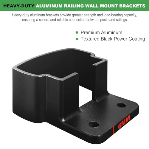 Support de garde-corps aluminium noir texturé pour sécuriser terrasse - 4