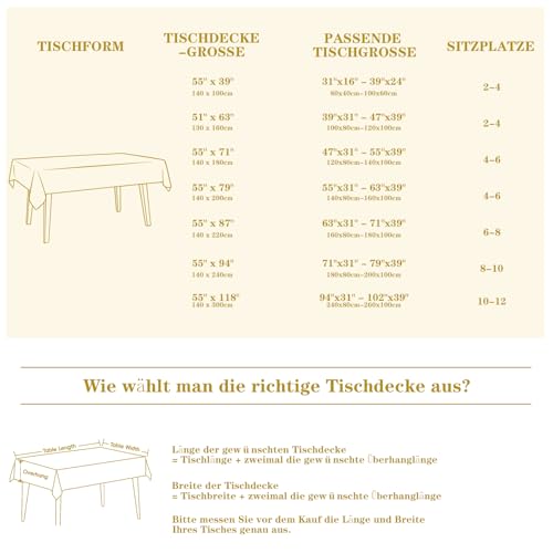 Nappe aspect lin beige 140x240cm en polyester lavable et imperméable - 7
