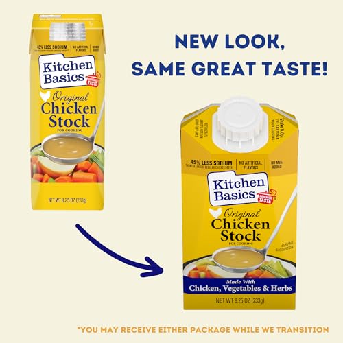 Kitchen Basics Original Chicken Stock, 8.25 oz Carton (Pack of 12) Pantry Staple for Homemade Recipes, Perfect for Gravy or Side Dishes - Thumbnail 3