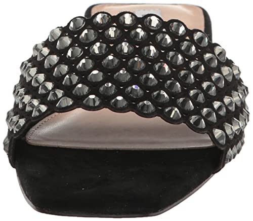 Charles David Women's Sparkle Flat Sandal, Black, 9 #TOP1