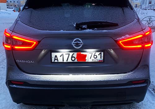RZG 2x LED Targa Auto Bianca Canbus Per Juke F15, Navara D23, Note, X-Trail T31, Q50, Qashqai J10