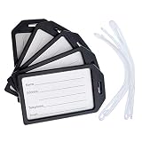 5 Pack - Premium Rigid Airline Luggage Tag Holders...