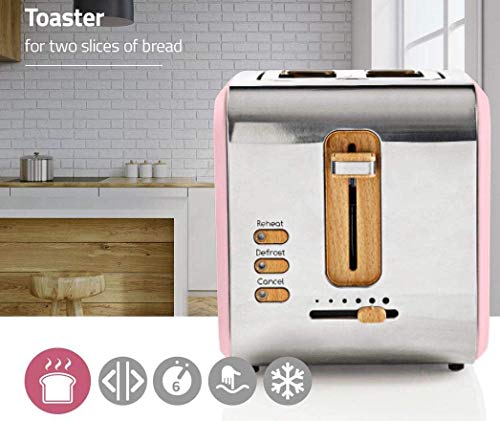 TronicXL 1,7l Glas beleuchteter Wasserkocher Edelstahl + Toaster Wasser Kocher beleuchtet mit einstellbarer Temperatur… – Bild 3