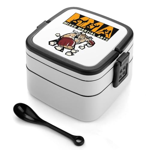 弁当箱 UFC 格闘 総合格闘技 ランチボックス 二段 お弁当箱 おべんとう箱 ランチケース 大人用 子供用 学生 仕事 通勤 1000ml