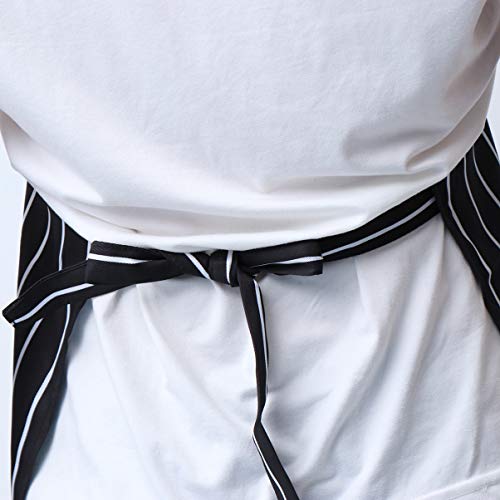 Avental ajustável Yardwe de 2 peças com bolsos, avental de cozinheiro de cozinha e restaurante, aven