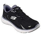 Skechers Flex Appeal 5.0 Retro Rush, Zapatillas Mujer, Black Duraleather/Mesh/Multi Trim, 38 EU