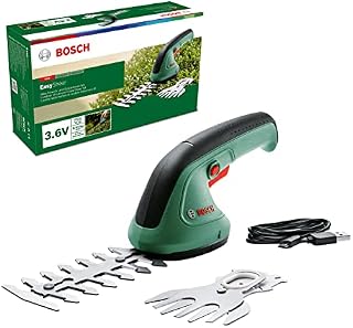 Bosch Home and Garden Garden Shears EasyShear (Integrated 3.6V, Battery runtime: 40 min, Blade Length: 12cm (Shrub) / 8cm (Grass), in Carton Packaging) Green 20 x 20 x 20 centimetres